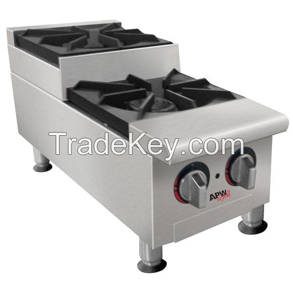 APW WYOTT GHPS-2I STEP-UP TWO BURNER COUNTERTOP RANGE