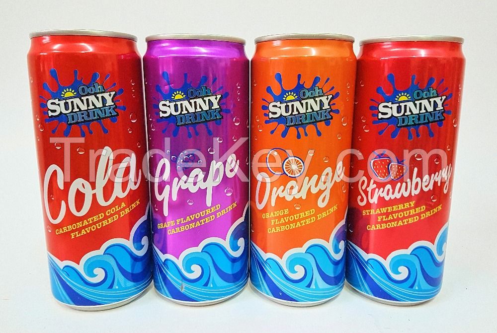 Sunny Carbonated low sugar Grape Soft Drink can 325ml
