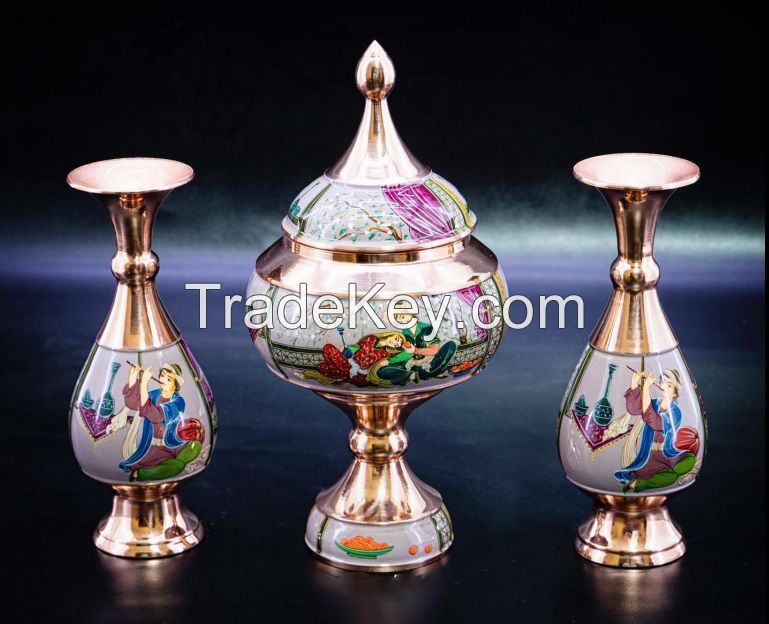 Vases, Dishes, Decanters (copper)