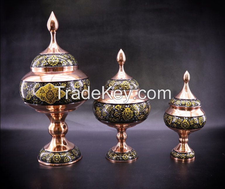 Vases, Dishes, Decanters (copper)