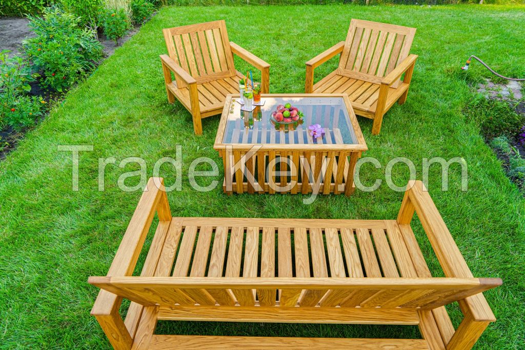 4-piece Garden Lounge Set (Ash or Oak)