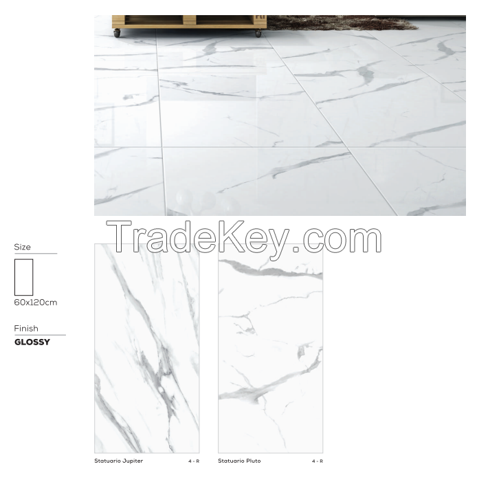 Statuario Glazed Porcelain Floor Tiles