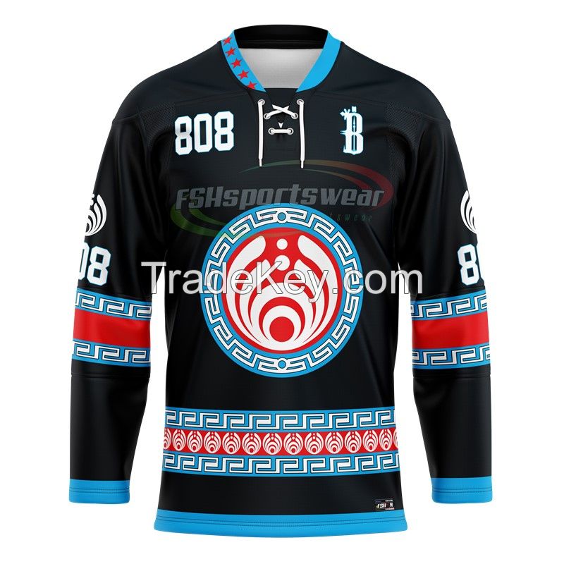 Custom Double Sided Reversible Sublimation Ice Hockey Jerseys