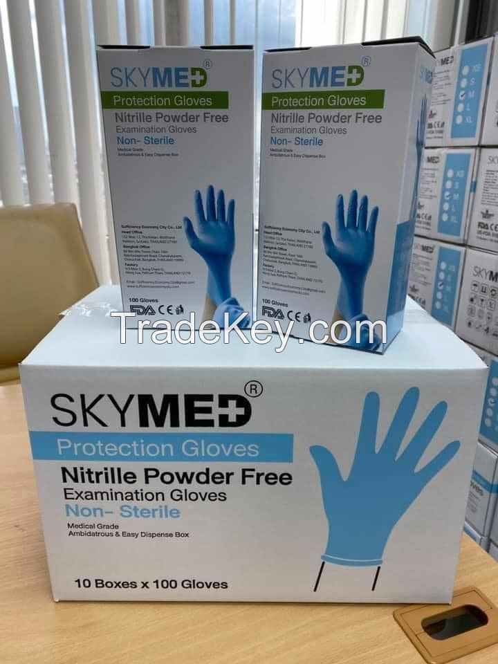 skymed non-sterile nitrile Examination gloves disposable medical gloves