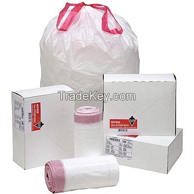 100% Virgin Plastic Garbage Bags Draw Tape Bags on Roll Made in Vietnam