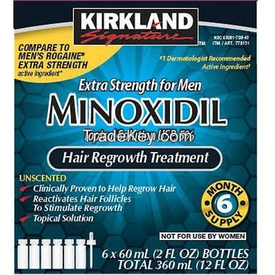 Kirkland Signature Minoxidil Extra Strength for Men Hair Regrowth Solution - 12oz