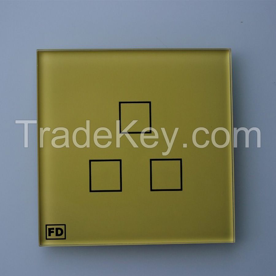 2mm 3mm 4mm Tempered Glass Touch Control Panel for Hotel Door Lock