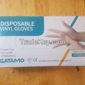 Gatamo Vinyl Glove,, All Sizes, Box of 100 (Blue)