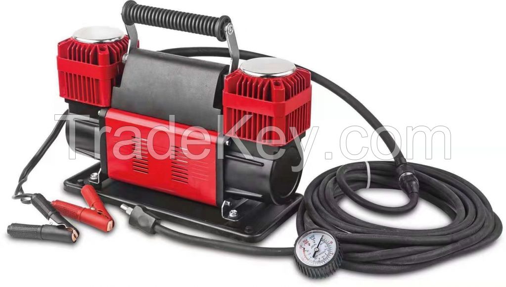 Hot Sale Portable 12 Volt Double Cylinder Air Compressor From China