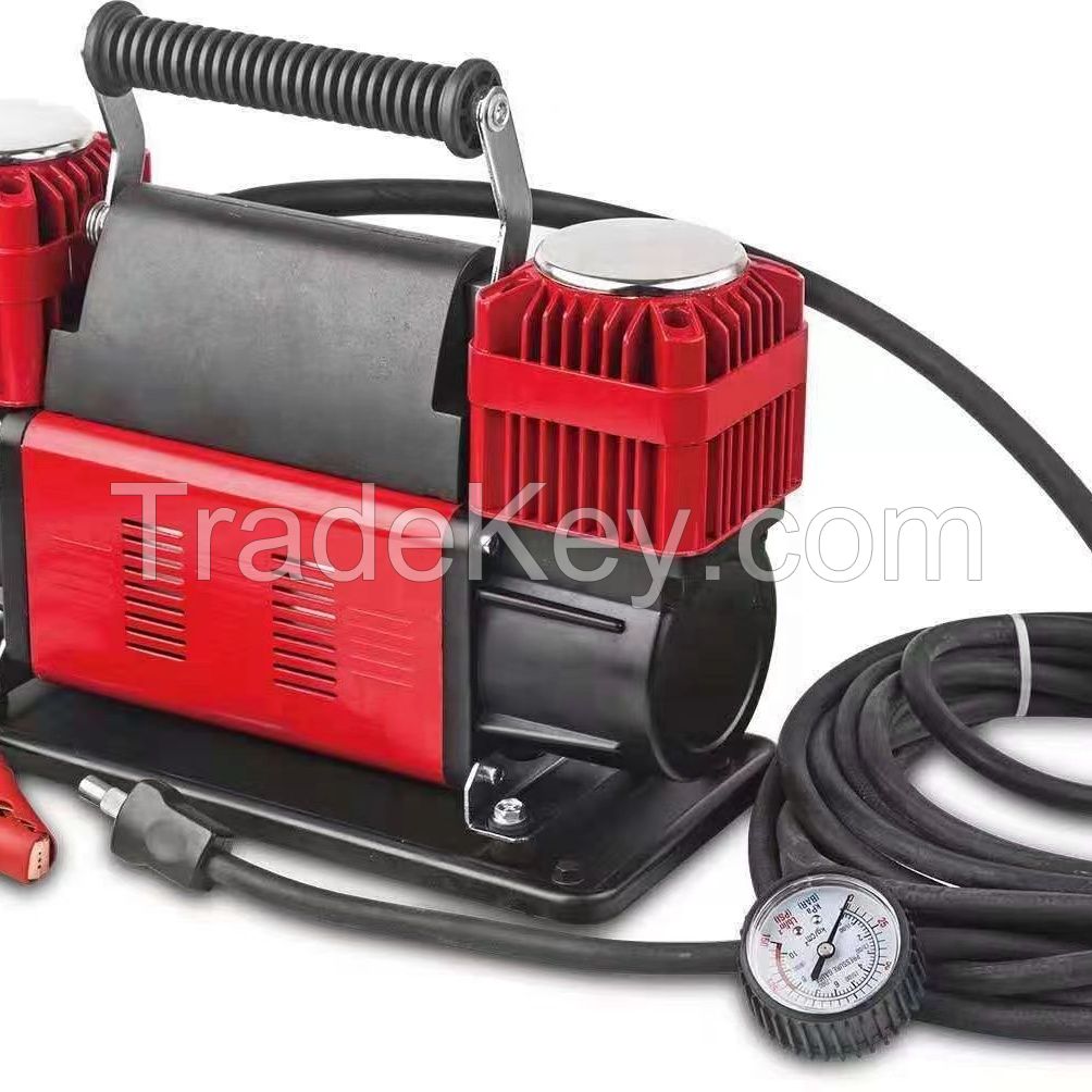 Hot Sale Portable 12 Volt Double Cylinder Air Compressor From China