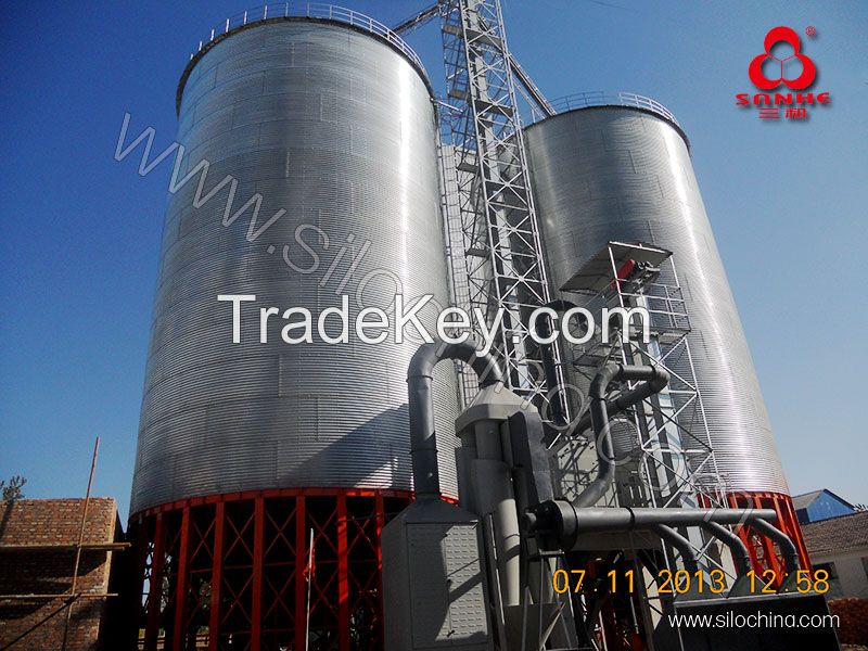 Assembly hot galvanized grain steel silo