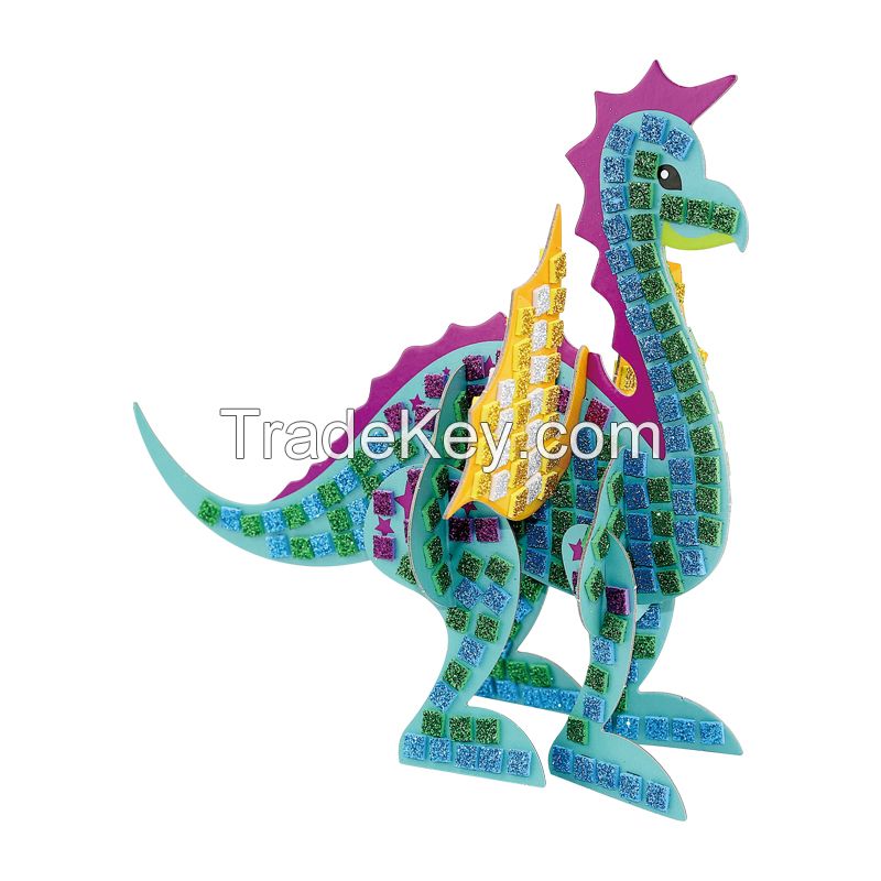 Easy Way To Make Craft Kit 3d Mosaic Animal -3d Mosaic Dinosaur