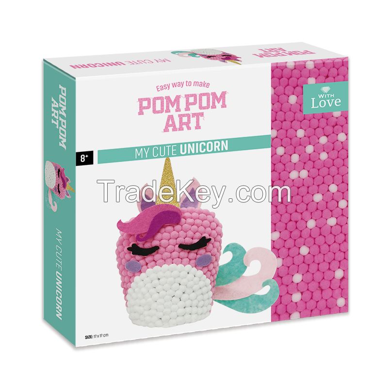 EASY WAY TO MAKE CRAFT KIT POM POM ART-MY CUTE UNICORN