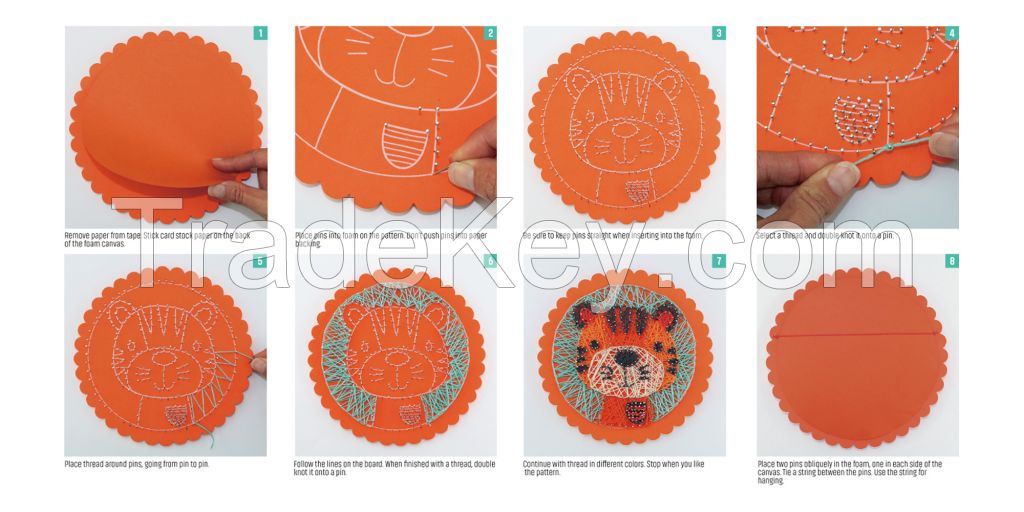 Easy Way To Make Craft Kit String Art- Fantasy Tiger