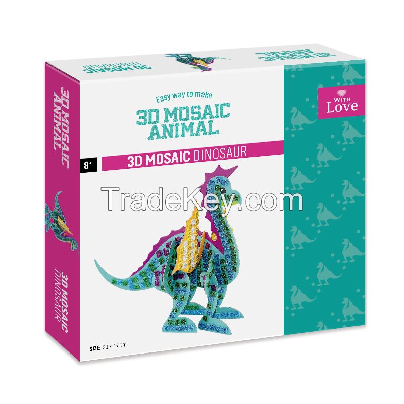 EASY WAY TO MAKE CRAFT KIT 3D MOSAIC ANIMAL -3D MOSAIC DINOSAUR