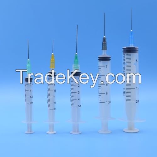 Medical disposable Syringe with Needle for human and animal use CE approved volume from 1ml to 30