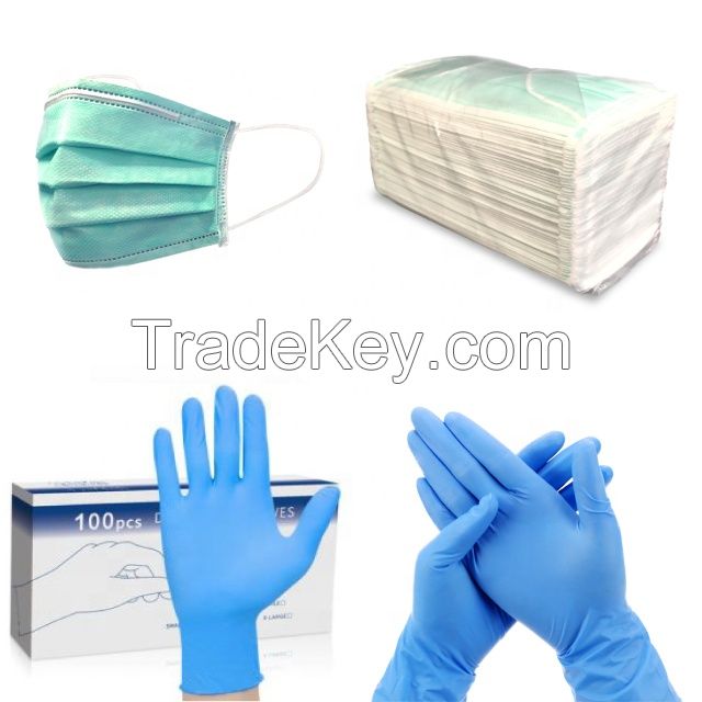 Medical Surgical Disposable Mask/Nitrile Gloves for Urgent Sale