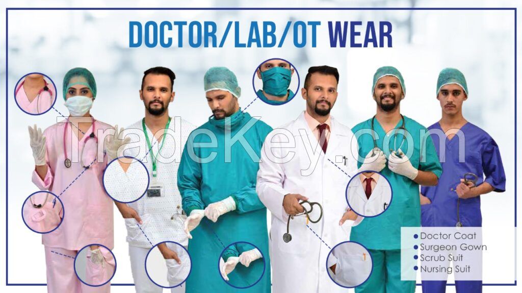 Patient Gowns, Scrub Suits, Doctor Coat, Surgeon gowns, Aprons 