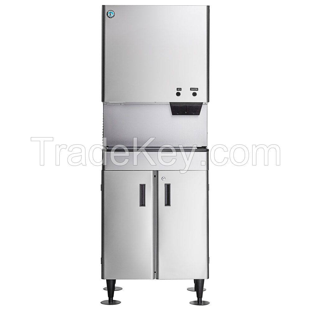 Hoshizaki DCM-500BAH Cubelet Ice Maker and Water Dispenser with Floor Stand - 618 lb. Per Day, 40 lb. Storage