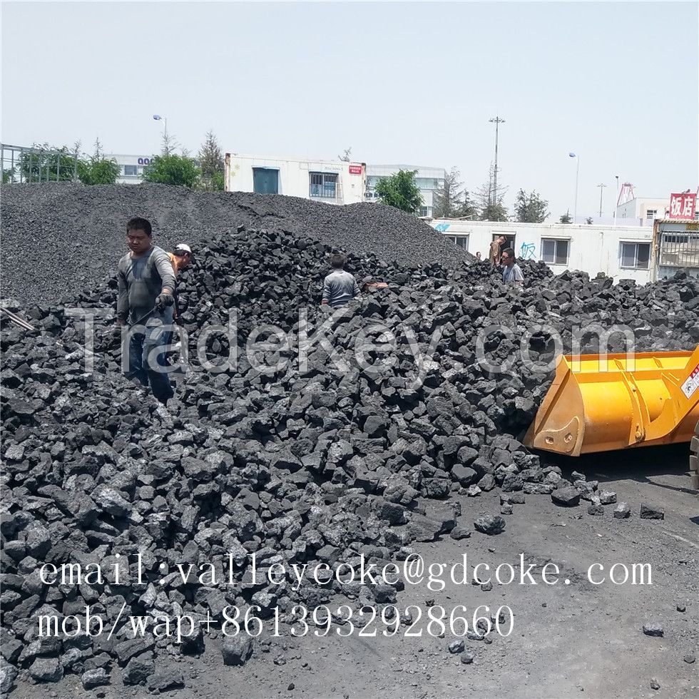 foundry coke 80-120mm 90-150mm 150-300mm from China coke plant