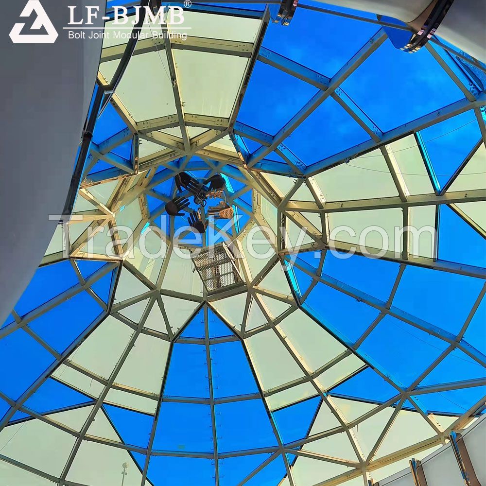 Prefabricated Steel Structural Glass Dome Roof Building