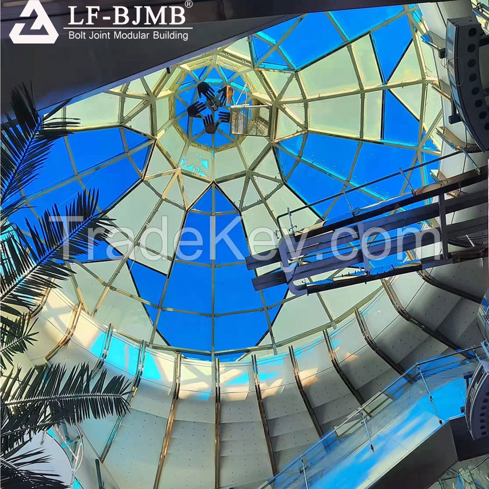 Prefabricated Steel Structural Glass Dome Roof Building