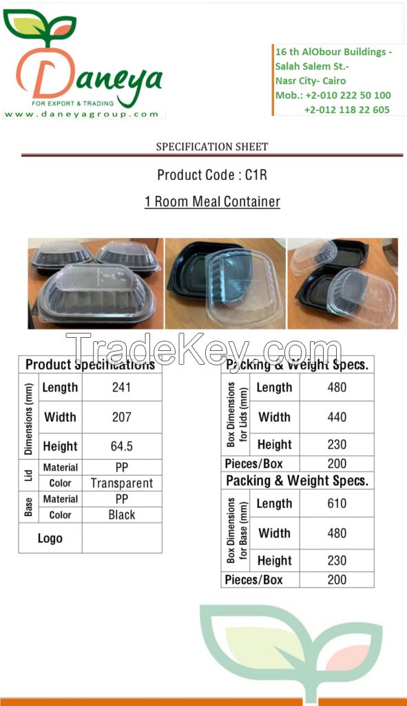 Plastic Food Packaging Containers