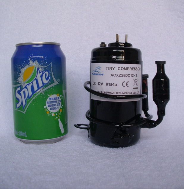LT27DC12H DC Tiny Compressor Mini Compressor DC 12V R134a for 50Liters refrigerator, freezer&micro cooling , -20degree celsius freezer
