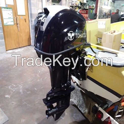 Free Shipping Used Tohatsu 40 HP 4-Stroke Outboard Motor Engine