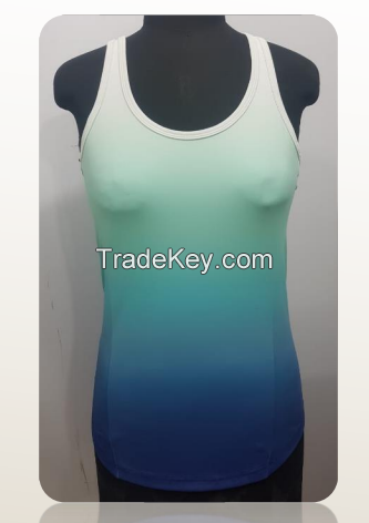 High Quality Custom Logo Sublimation Printed Workout Shirts Women Fitness Gym Tank Top