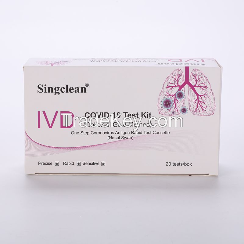 Covid-19 antigen test nasal swab with CE certificate for self testing