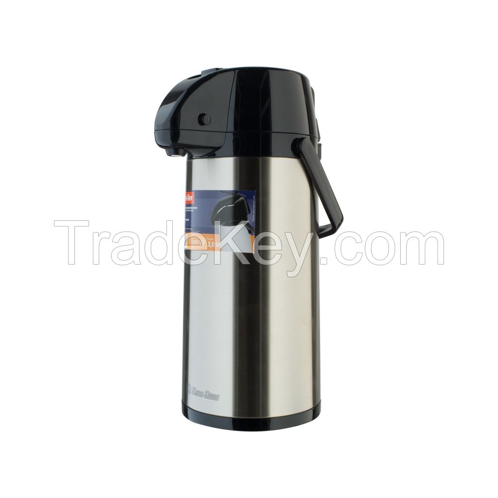 Pump Action Thermos Flask, Pump Pot Flask, Airpot Pump