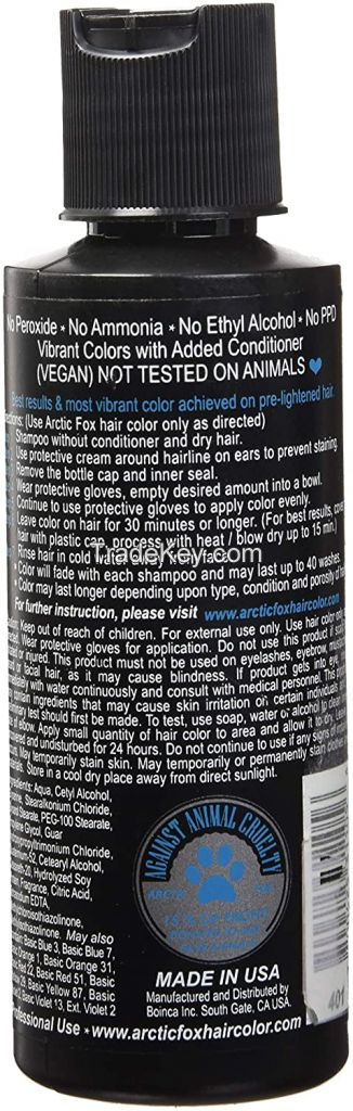 Arctic Fox Vegan and Cruelty-Free Semi-Permanent Hair Color Dye (4 Fl Oz, AQUAMARINE)