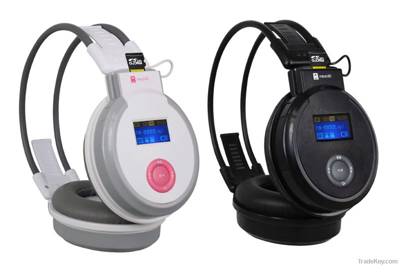 Micro SD card wireless headphone +FM radio