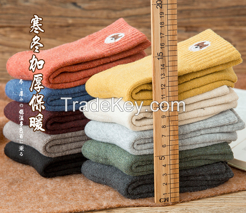 Ms socks in the tube in the fall and winter of stockings band and fine hair thickening with warm towel wholesale stockings male cute cotton socks