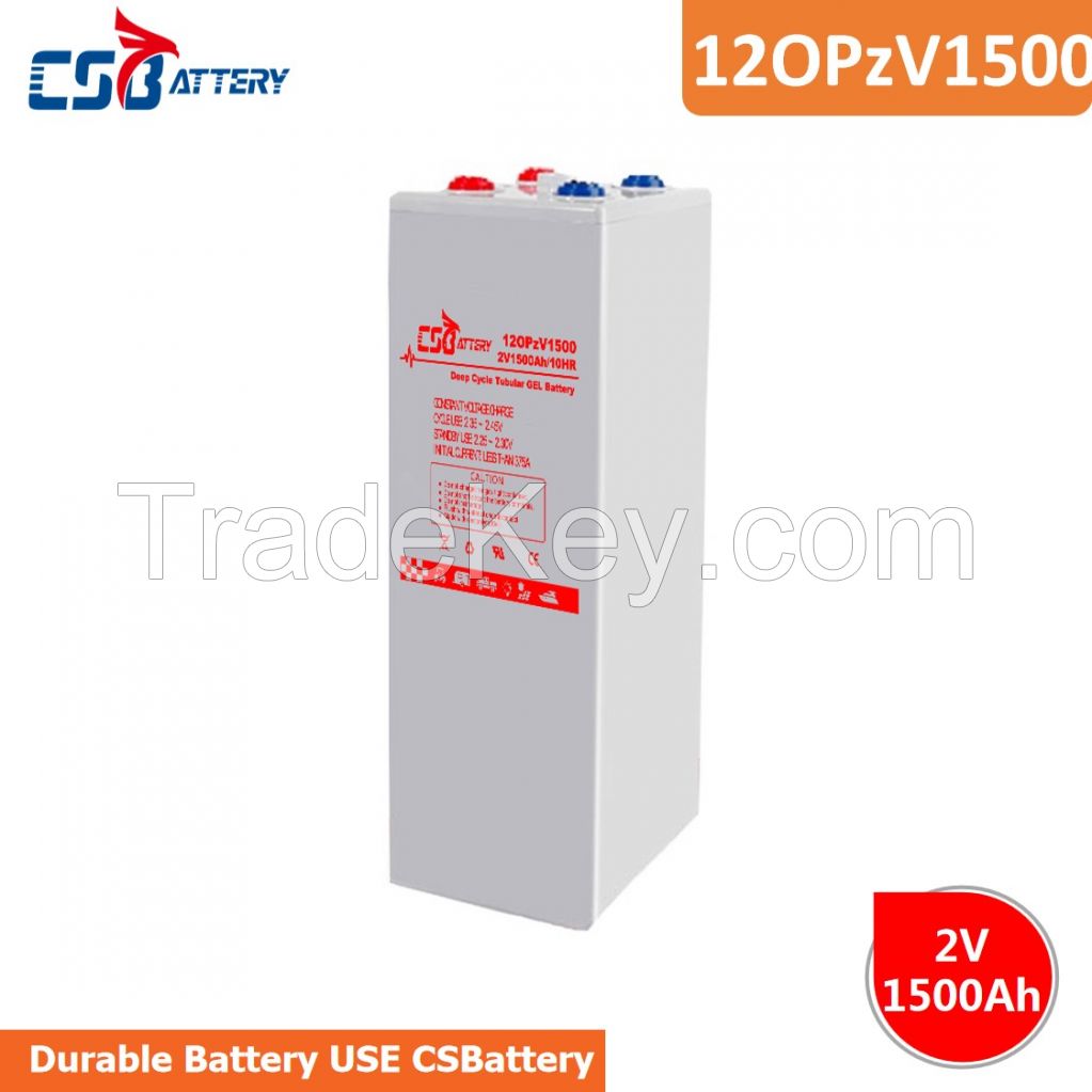 CSBattery OPzV 2V1500AH Tubular  GEL Battery for solar/Wind/ups