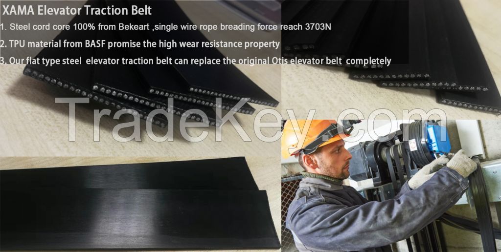 Otis steel elevator traction belt
