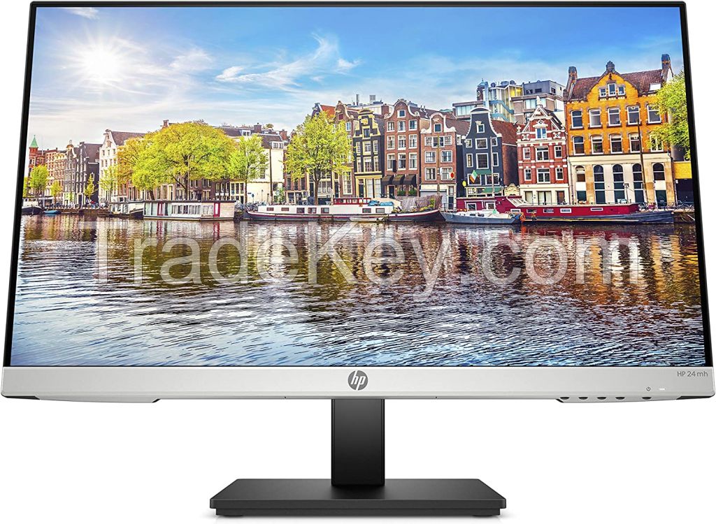 HP 24mh FHD Monitor - Computer Monitor with 23.8-Inch IPS Display (1080p) - Built-In Speakers and VESA Mounting - Height/Tilt Adjustment for Ergonomic Viewinga