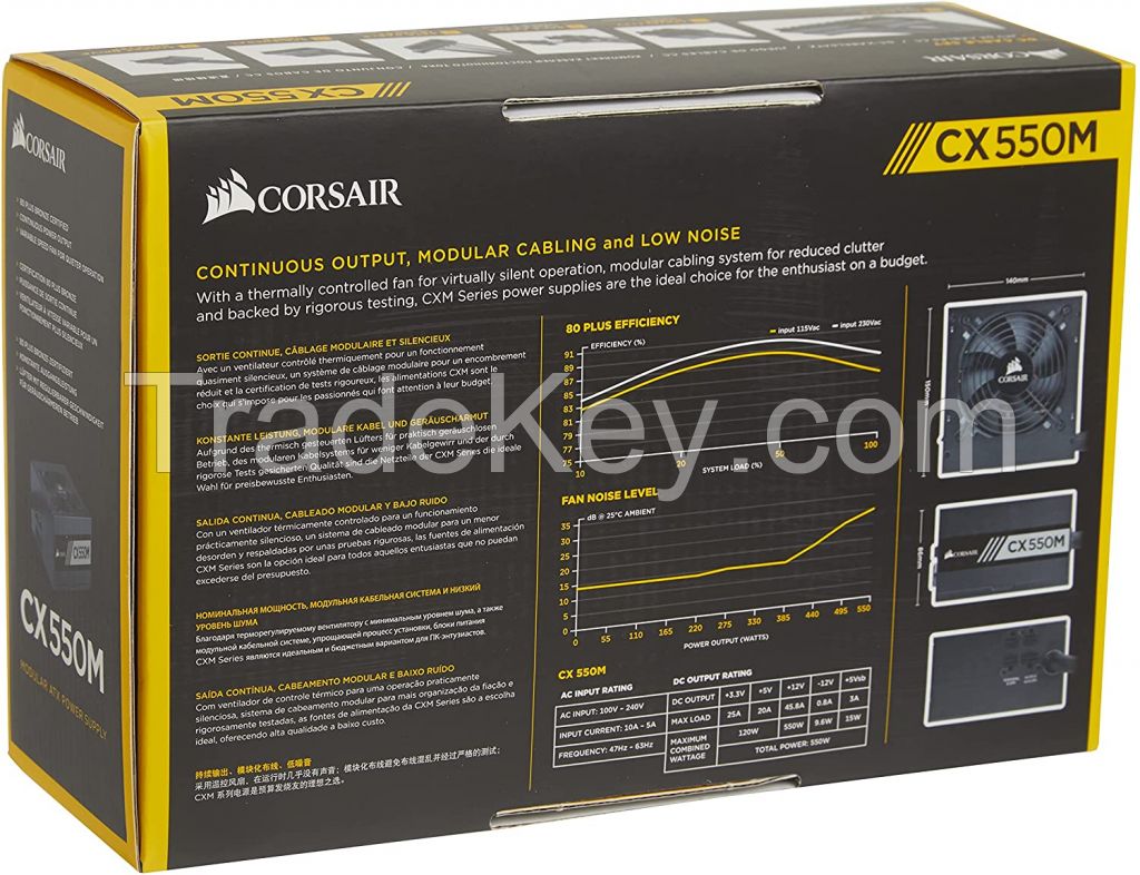 CX Series 550 Watt 80 Plus Bronze Certified Modular Power Supply (CP-9020102-NA) 
