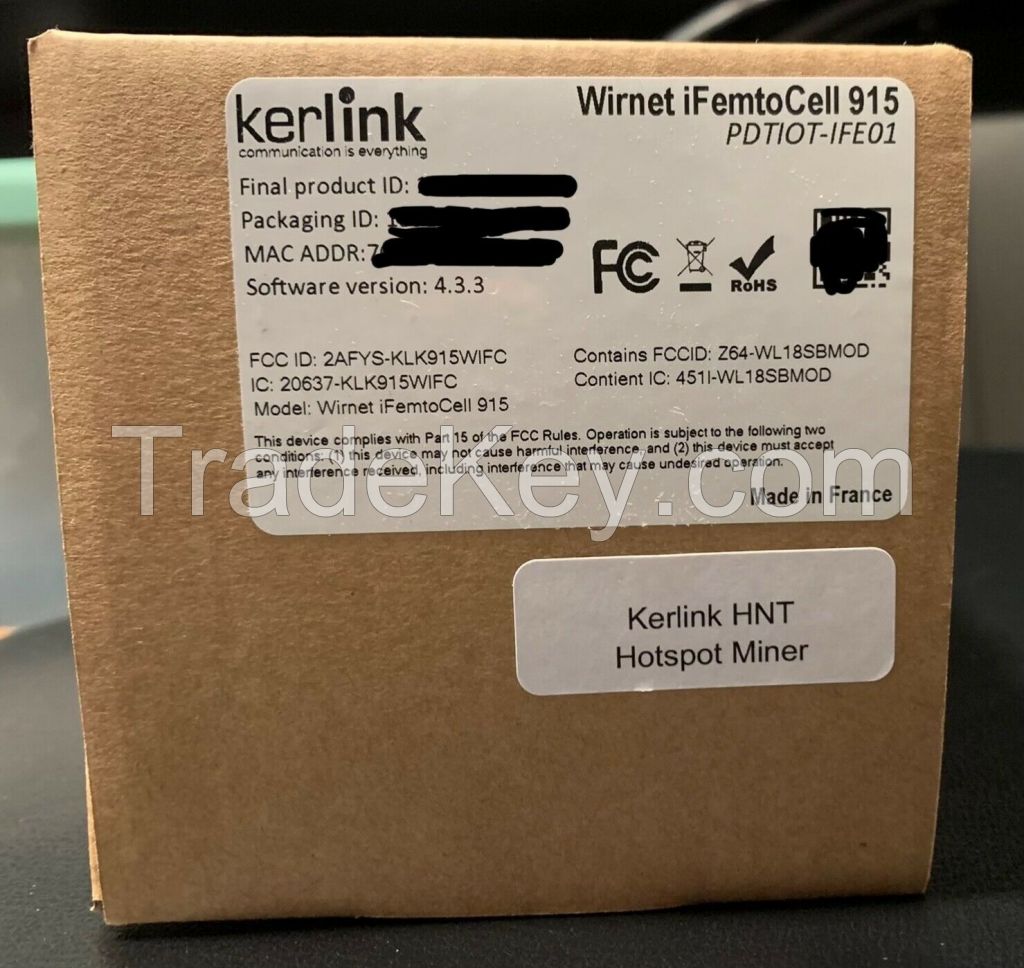 Kerlink iFemtoCell US915 Helium (HNT) Hotspot Miner - NEW IN BOX