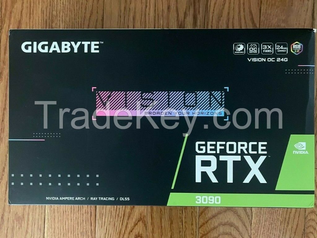 Gig-aby-te GeF-o-rce R-T-X 3090 VISION NON LHR 24GB GDDR6X GPU