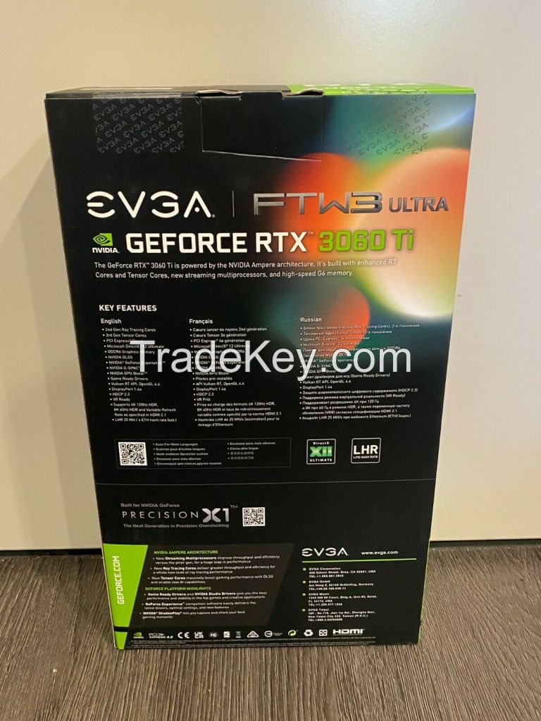 Ev-ga ge-fo-rce r-tx 3060 ti FTW3 ULTRA GAMING 8GB LHR Graphics Card