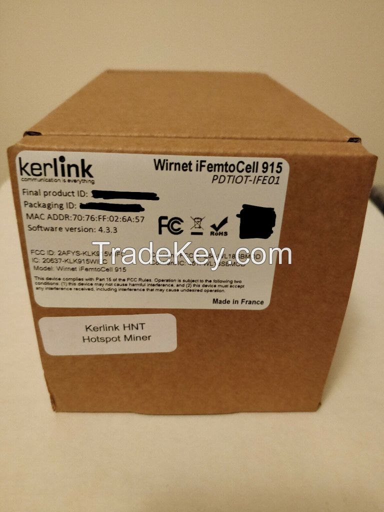 Kerlink iFemtoCell US915 Helium (HNT) Hotspot Miner - Ready to ship
