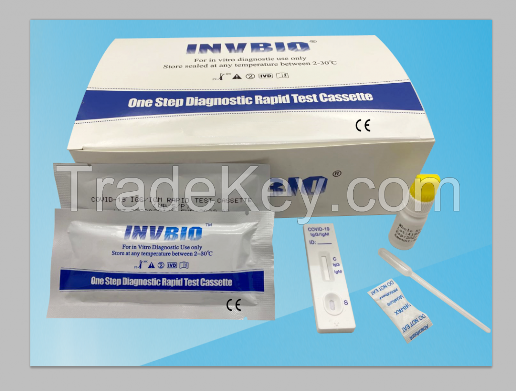 Professional Medical supplier coronavirus Ab igg igm whole blood  rapid test card