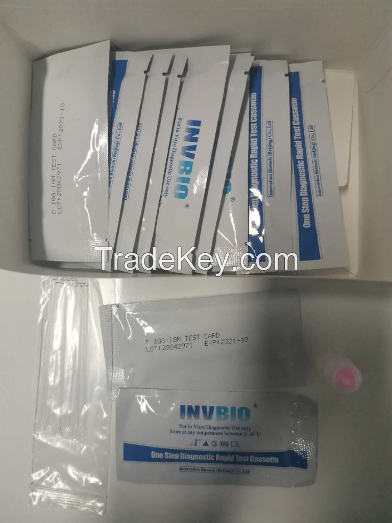 Reliable seller one step coronavirus Ab igg igm whole blood  rapid test card