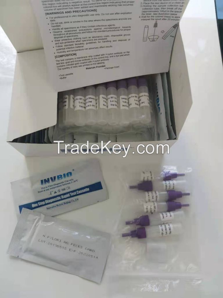 Chinese manifacture H. Pylori Ag Feces rapid Card with good price