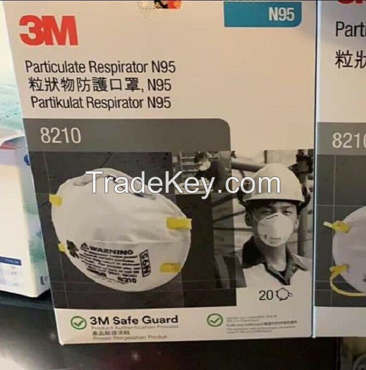 AVAILABLE DISPOSABLE 3M N95 8210 FACE MASK IN BOX