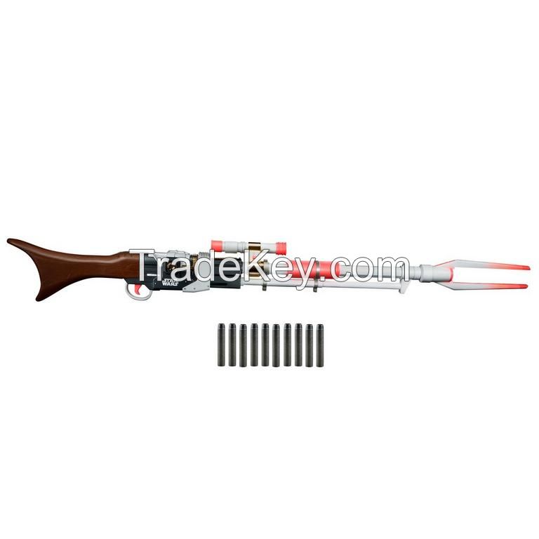 NERF Star Wars Amban Phase-Pulse Blaster, The Mandalorian, Scope with Illuminated Lens, 10 Darts, Blaster Sounds, 50.25 Inches Long