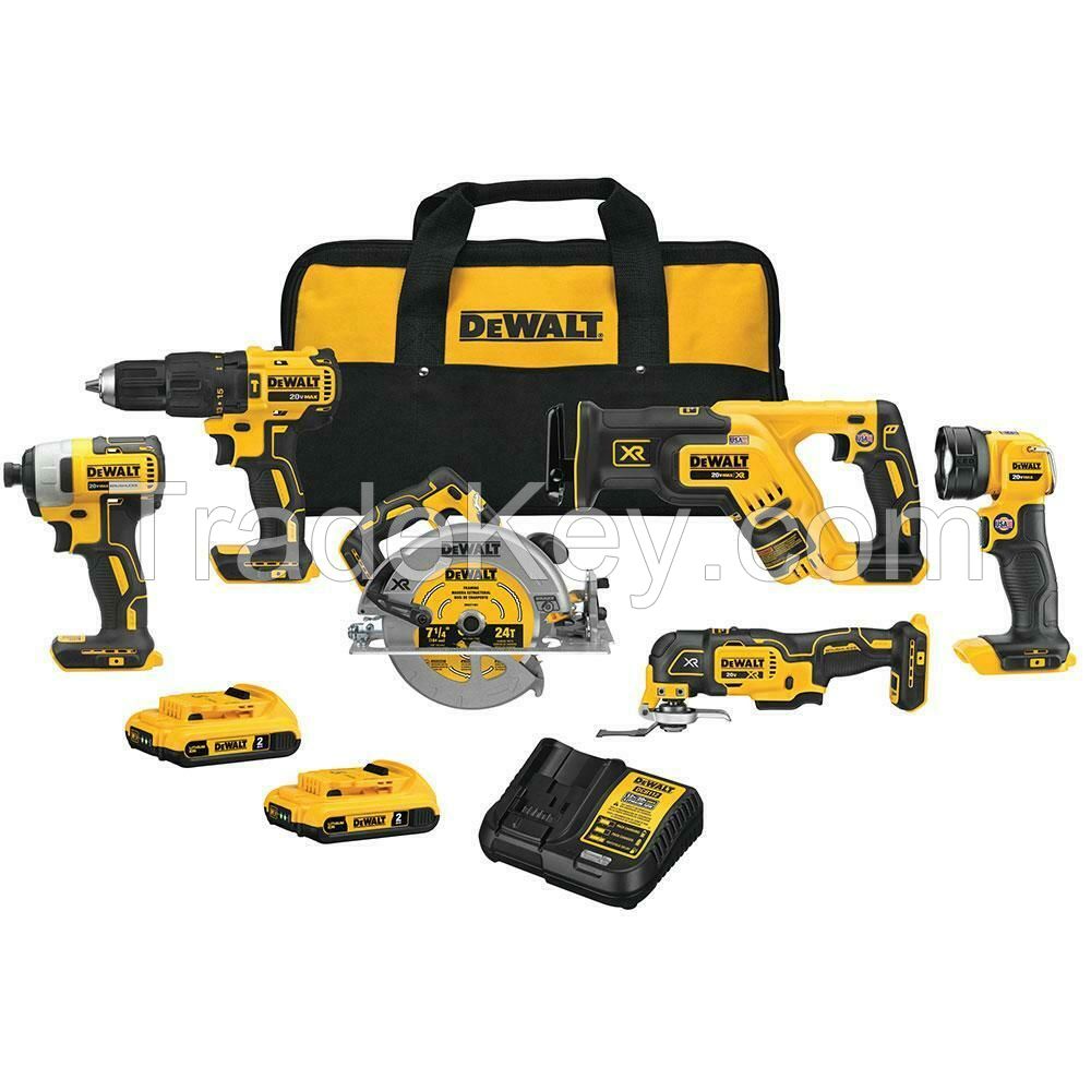 DeWALT DCK677D2 20V MAX Lithium Ion Brushless Cordless 6 Tool Combo Kit