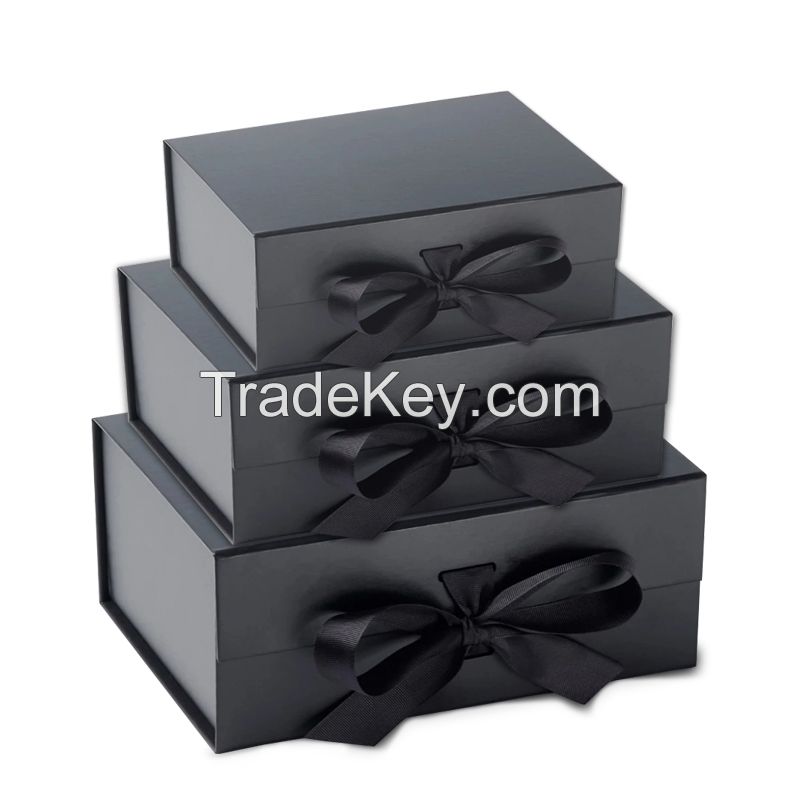 custom black magnetic gift box